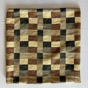 Two accent pillow covers; 20"x20",  multicolour (brown/grey/black)